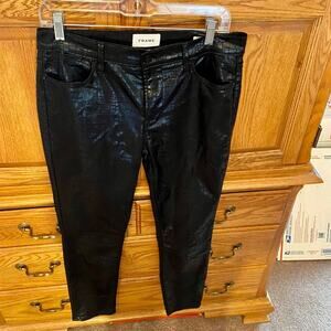 FRAME Women’s Sz 28 Black Noir Crop Le High Skinny High Waisted Pants
